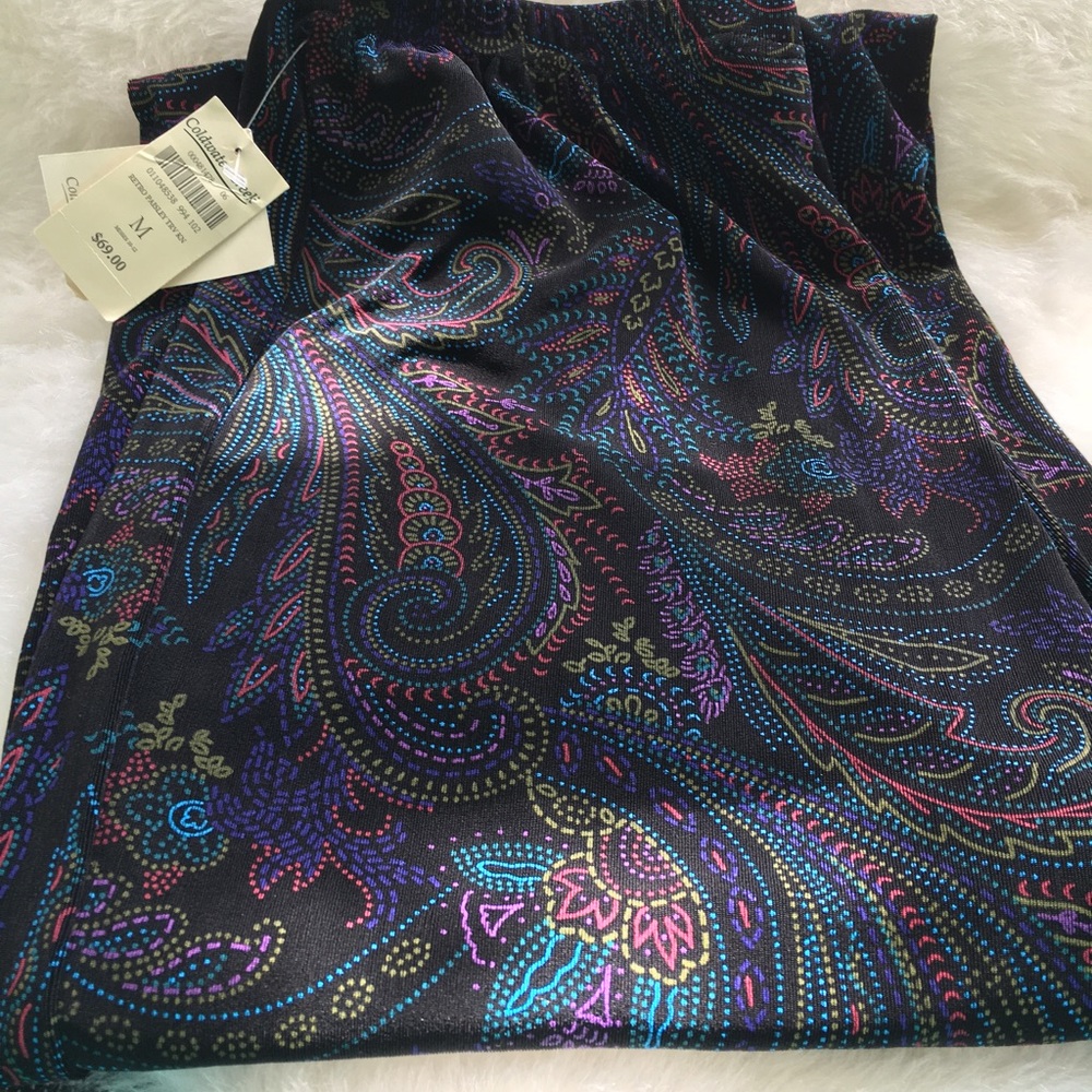 NWT COLDWATER CREEK RETRO PAISLEY PANTS - Picture 3 of 9